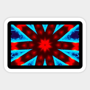 Cringe red flower on neon fog Sticker